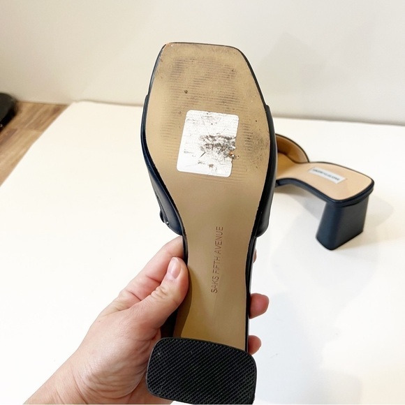 SAKS FIFTH AVENUE Taylor Leather Block-Heel Sandals - Picture 9 of 10